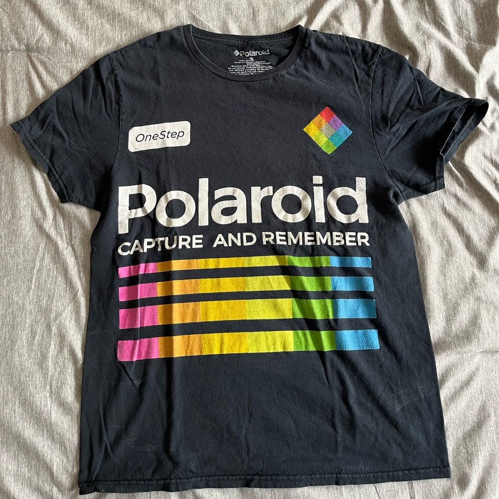 Polaroid t-shirt, official merch, photography, hipster, emo